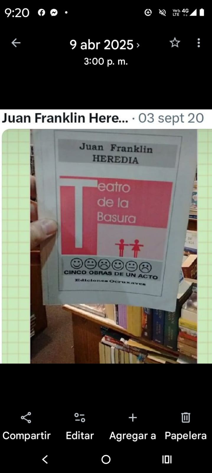 Fotografía de publicación - Juan Franklin Heredia